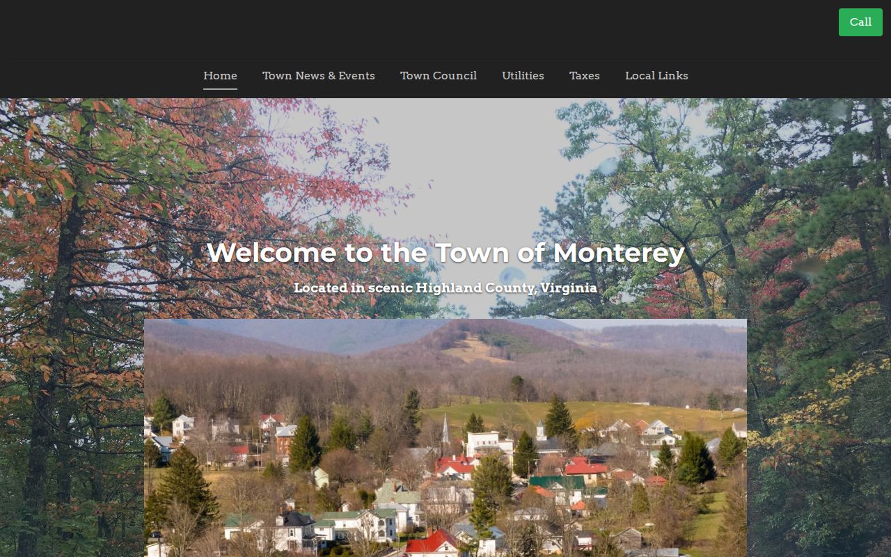 Monterey warrant records location context, Town Office on West Main Street